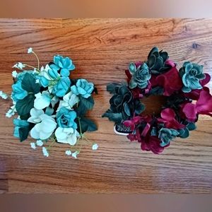 Set of 2 NWT PartyLite Vintage 3 Inch Floral Candle Rings